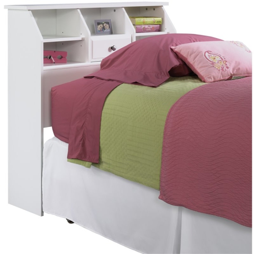 Sauder Shoal Creek Twin Bookcase Headboard in White
