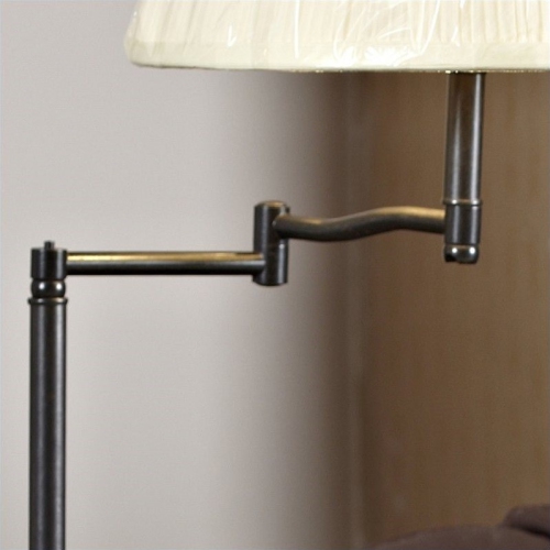 Leick Furniture Wood Chairside Lamp Table with Drawer in Medium Oak Finish