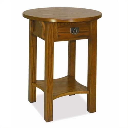 LEICK FURNITURE  Wood Anyplace Side Table In Russet Oak
