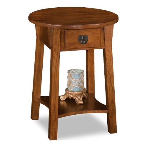 Leick Furniture Wood Anyplace Side Table in Russet Oak