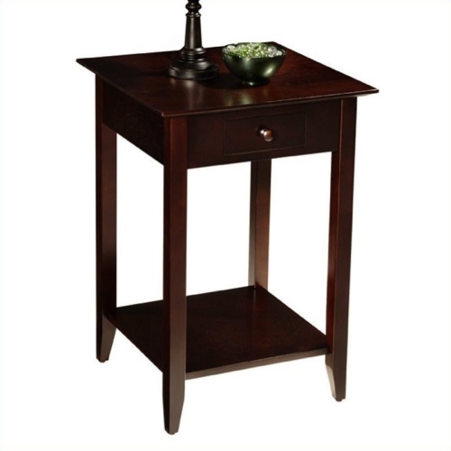 CONVENIENCE CONCEPTS  American Heritage Square End Table In Espresso Wood Finish