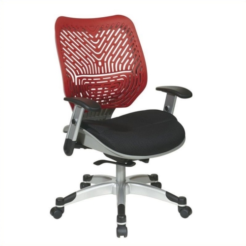 OFFICE STAR  Self Adjusting Cosmo Spaceflex Managers Chair With Black Fabric Seat In Red