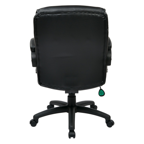 Mid Back Eco Leather Executive Office Chair in Black