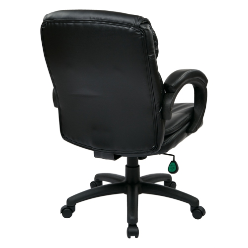 Mid Back Eco Leather Executive Office Chair in Black