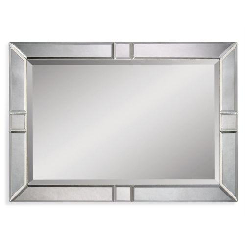 Barbarella Wall Mirror in Silver Wood Frame