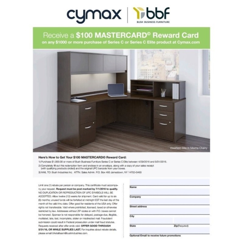 Series C 48W x 30D Shell Desk in Mocha Cherry - Engineered Wood