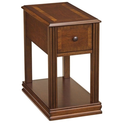 Ashley Furniture Furniture Breegin 1 Drawer End Table in Cherry