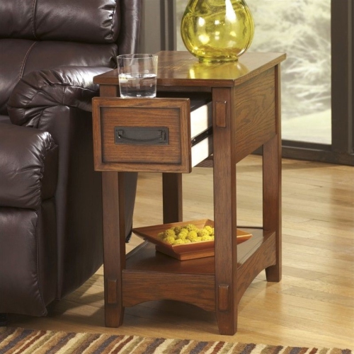 Ashley Furniture Furniture Breegin 1 Drawer End Table in Brown