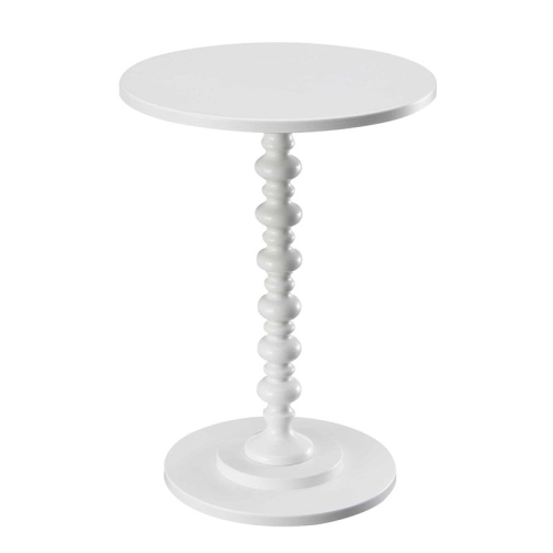 Convenience Concepts Palm Beach Spindle Table in White Wood Finish