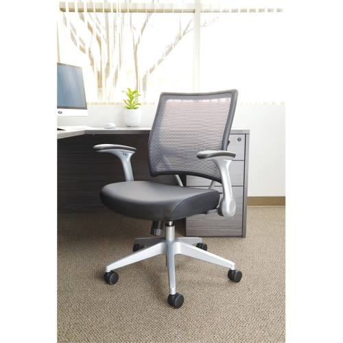 Professional AirGrid Back and Seat Managers Office Chair in Black Leather