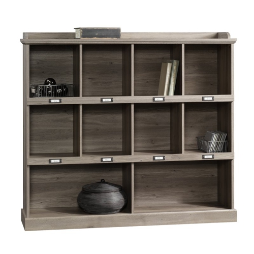 Sauder Barrister Lane Engineered Wood 10-Cubby Bookcase in Salt Oak
