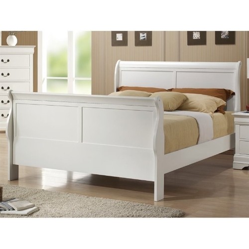Coaster Louis Philippe Sleigh Contemporary Bed - Queen - White