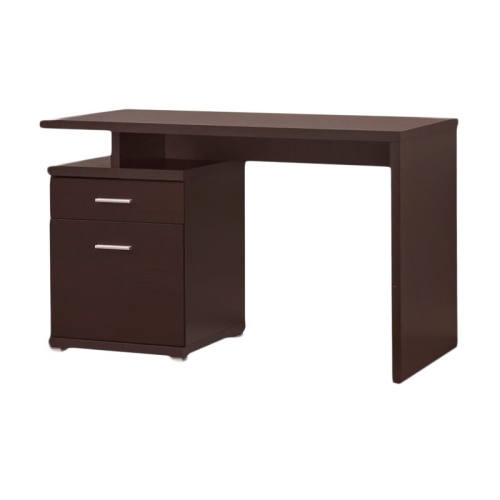Coaster Contemporary Desk with Cabinet in Cappuccino