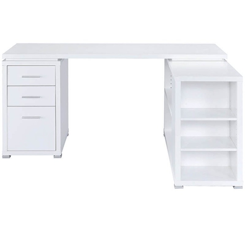 Coaster Yvette L Shaped Writing Desk in White