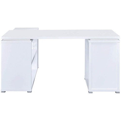 Coaster Yvette L Shaped Writing Desk in White