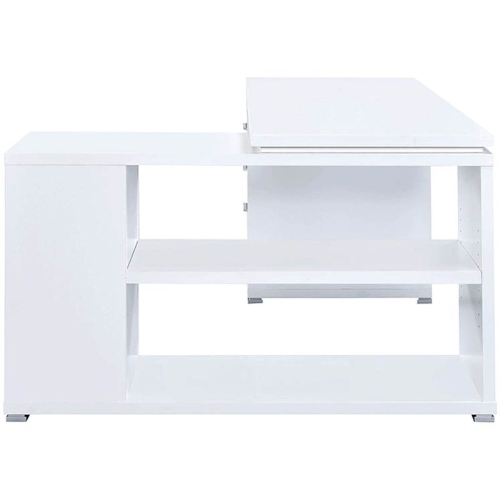 Coaster Yvette L Shaped Writing Desk in White