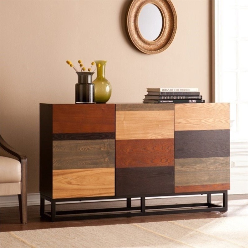 SOUTHERN ENTERPRISES  Sei Furniture Harvey Console Table In Wood And In Black