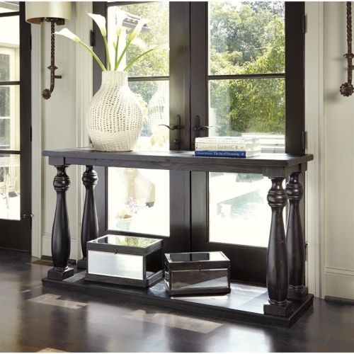 Ashley Furniture – Table de dos de canapé Mallacar, noir