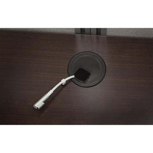 Bush Business Furniture Easy Office 3 Drawer L Computer Desk in Mocha Cherry