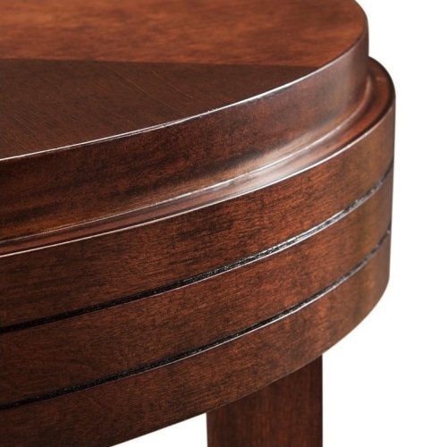 Leick Favorite Finds Oval Wood End Table in Chocolate Cherry