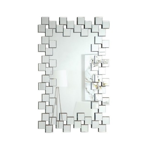 Coaster Contemporary Wall Mirror in Silver