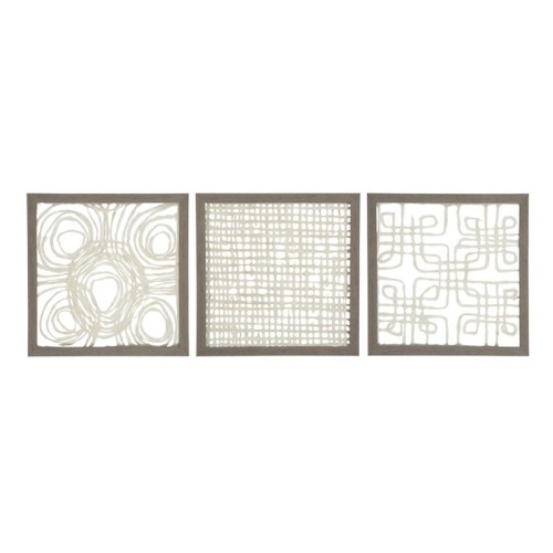 ASHLEY FURNITURE  Odella 3 Piece Wall Decor Set In Cream And Taupe