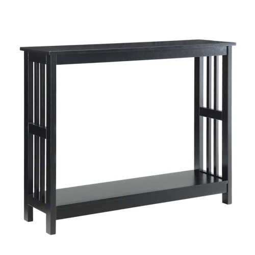 Convenience Concepts Mission Console Table in Black Wood Finish