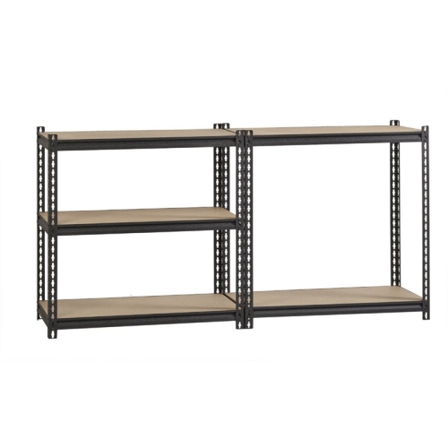 Iron Horse 2300 Riveted Metal Shelving 5-Shelf Unit 18D x 36W x 72H Black