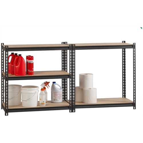 Iron Horse 2300 Riveted Metal Shelving 5-Shelf Unit 18D x 36W x 72H Black