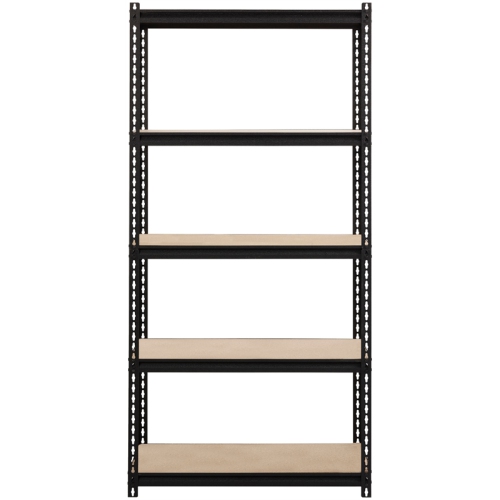 Iron Horse 2300 Riveted Metal Shelving 5-Shelf Unit 18D x 36W x 72H Black