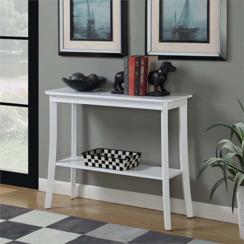 Convenience Concepts Designs2Go Baja Console Table in White Wood Finish