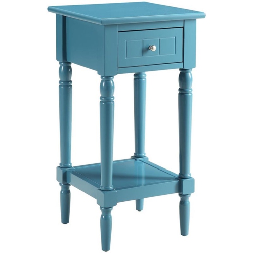 CONVENIENCE CONCEPTS  French Country Khloe Square End Table In Wood Finish In Blue