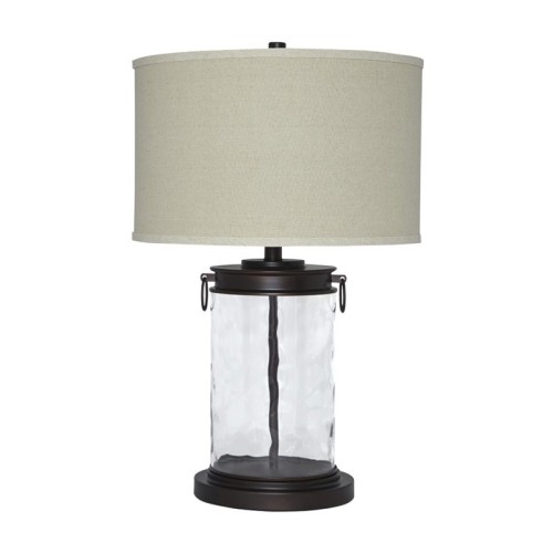 ASHLEY FURNITURE  Tailynn Glass Table Lamp In Bronze