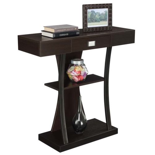 Convenience Concepts Newport Harri Console Table in Espresso Wood Finish