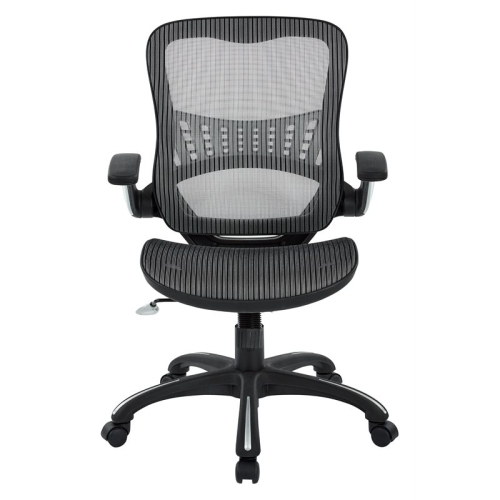 Mesh Seat and Back Manager Chair in Gray Mesh Fabric