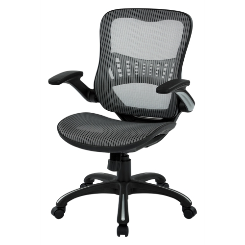 Mesh Seat and Back Manager Chair in Gray Mesh Fabric