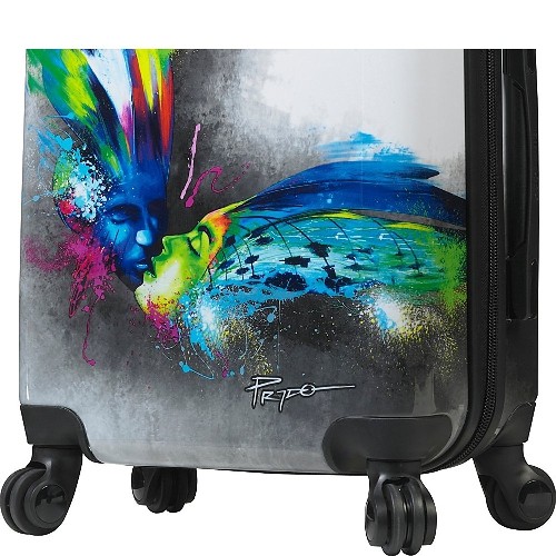 Mia Toro Prado-Butterfly Kiss Hardside Spinner 3 Piece Luggage Set [20", 24" & 28"]