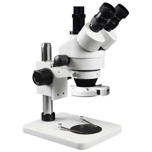 Walter Products 7x - 45x Trinocular Stereo Microscope with 144-LED Ring Light