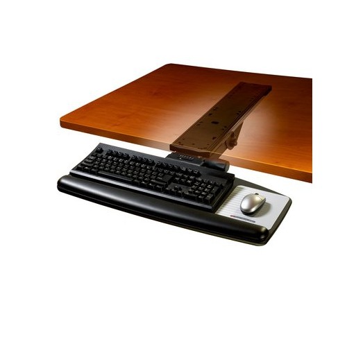 3M Easy Adjust Keyboard Tray with Standard Keyboard and Mouse Platform