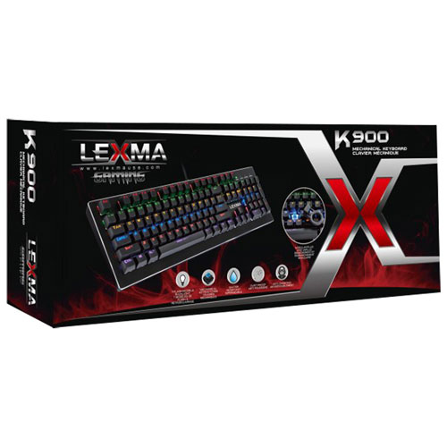 lexma k900 backlit mechanical blue switch gaming keyboard