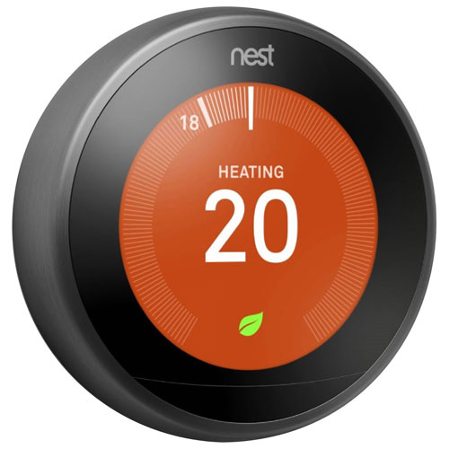 Google Nest Wi-Fi Smart Learning Thermostat (3rd Generation) - Black | Best  Buy Canada