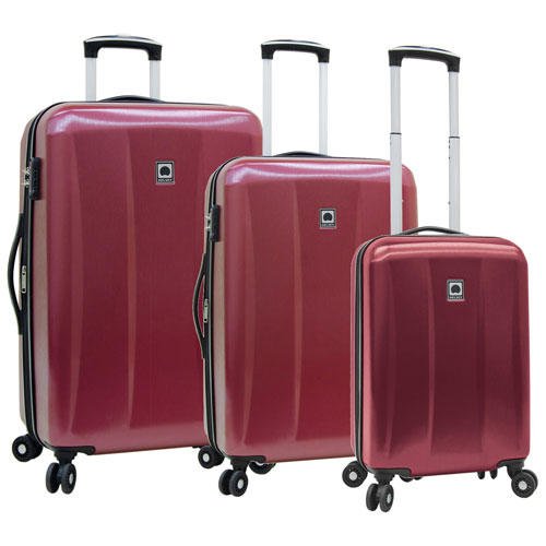 DELSEY Timor 3-Piece Hard Side Expandable Luggage Set - Red - Only at Best Buy
