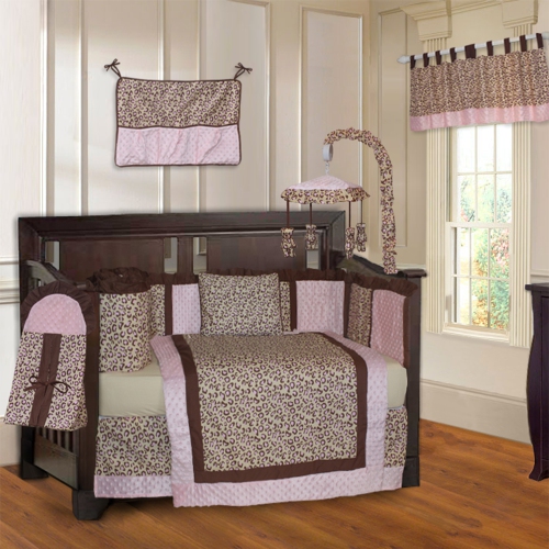 Babyfad Leopard Pink 10 Piece Baby Crib Bedding Best Buy Canada