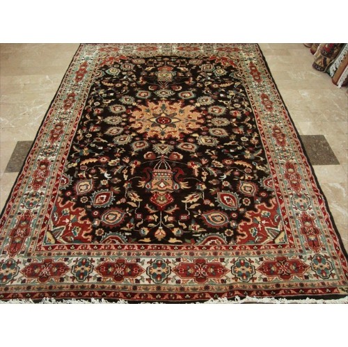 AHMEDANI  Exclusive Hand Knotted Wool Silk Carpet 6.0' X 8.11' Area Rug - Chocolate In Brown
