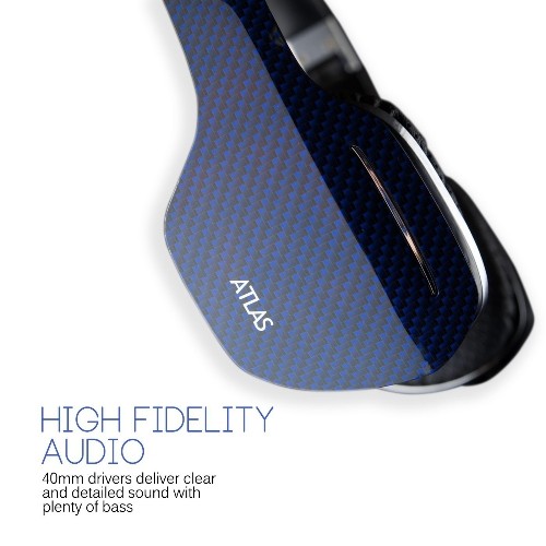 MEE audio Atlas Carbon IML Graphics On-Ear Headphones with Headset Functionality