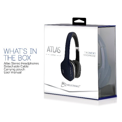MEE audio Atlas Carbon IML Graphics On-Ear Headphones with Headset Functionality