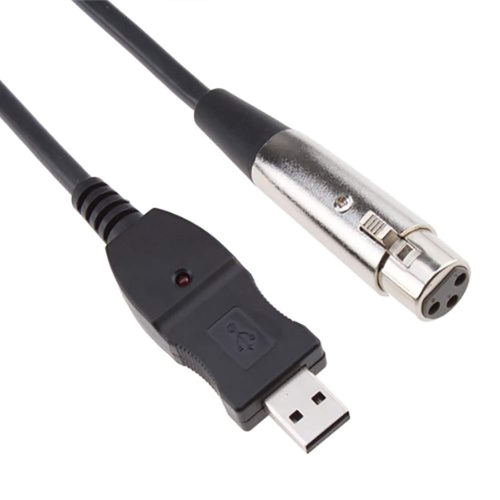 Usb Microphone Cable Xlr Female To Usb 3 Meters (9.8 Ft) Plus Agptek Usb 2.0 All-In-One Card Reader