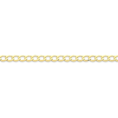 IceCarats 10k Yellow Gold 5.25mm Curb Link Bracelet Chain 7 Inch