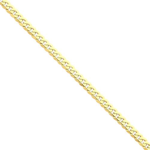 ていただき 14k White Gold 3.35mm Curb Cuban Link Chain Necklace