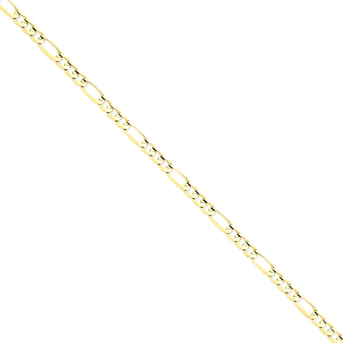 IceCarats 14k Yellow Gold 5.25mm Concave Link Figaro Bracelet Chain 7 Inch